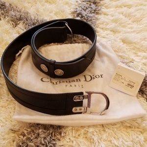 Dior Black Signature Flight Belt